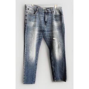 Good Threads Mens 36x29 Jeans Straight Leg Distressed Denim